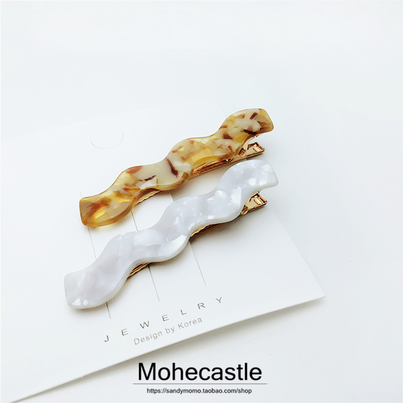Mohe vintage amber pattern wave hair clamped with acetic acid and one-fold clamp with Liu sea jacket