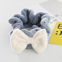 Mohe super cute ~ Korean sweet and beautiful butterfly knot large intestine wash face hair with teenage girl wash face mask beam hair with hair accessories