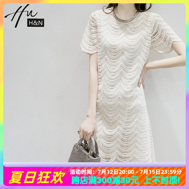 Father-style warm-up, light-cooked wind, small sub-hollowed-out lace floral lace with a small skirt-child summer wave