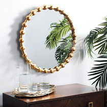 Modern Minimalist Fashion Bedroom Dresser Round Wall-mounted Cosmetic Mirror Toilet bathroom Bathroom Mirror Decorative mirror