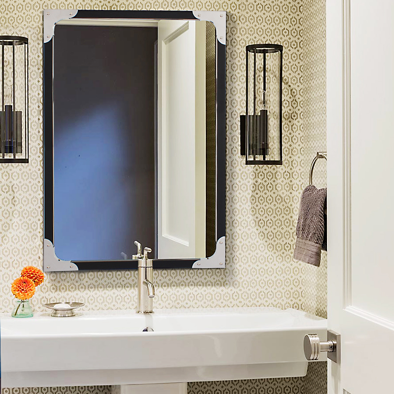 Nordic Light Lavish Bathroom Mirror Rectangular Makeup Room Makeup Mirror Living Room Dining Room Wall-mounted Mirror Background Wall Decoration Mirror