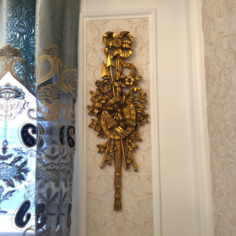 Eurostyle Wall Trim Pendant Luxurious Gold Leaf Golden Living Room Sofa background Wall Wall Genguan Corridor Decoration Art Wall Decoration