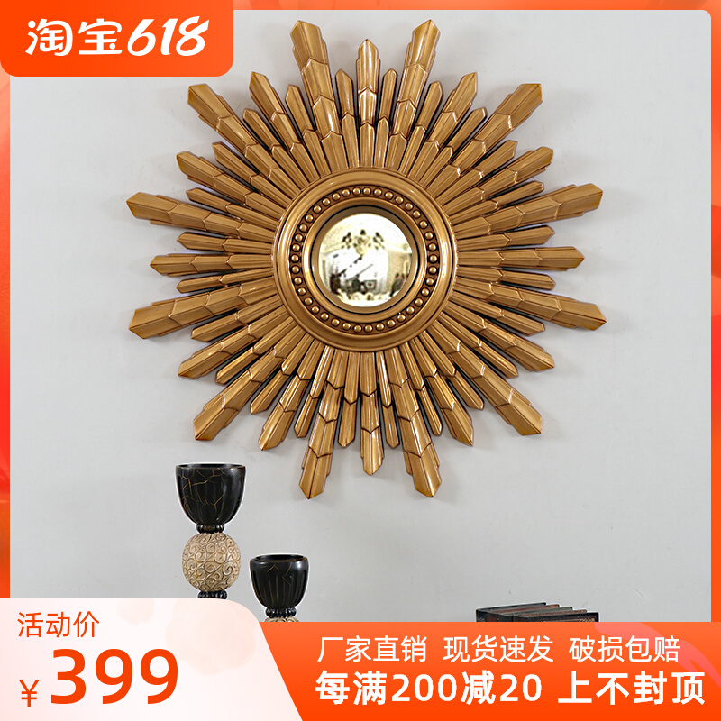 Eurostyle Wall Decoration Sundecorative Mirror Genguan Living Room Dining Room Dining Room Bedside Sofa Background Wall Wall-mounted Mirror Fireplace Mirror