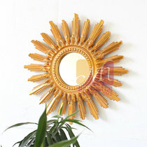 American decorative mirror fireplace mirror living room dining room wall Wall Wall Mirror wrought iron porch mirror round Sun meal side mirror