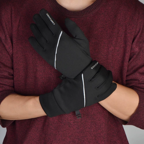 Дорожные лыжные удерживающие тепло водонепроницаемые ветрозащитные флисовые перчатки подходит для мужчин и женщин для спортзала