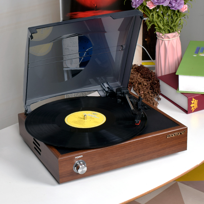 Vinyl record player modern home Bluetooth record player retro phonograph old European LP record player built-in speaker