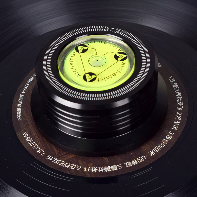 All-aluminum LP vinyl record town LP record player special pressure pad level meter level ruler speed card scale line