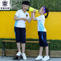 Primary school school uniforms summer clothes 2019 new summer childrens short-sleeved sports suit class clothes summer kindergarten garden clothes