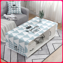 Simple modern cotton linen tablecloth fabric tablecloth waterproof and oil-proof disposable table mat rectangular household desk ins ins