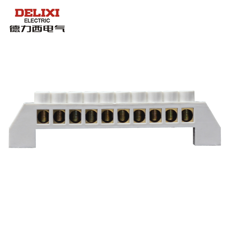 Terminal block row Zero wire row 10 positions Ten copper wire strip ground wiring block Large current 10 holes