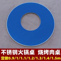 Commercial Korea stainless steel round table ground table roast table Firewood Turkey Foci Hotpot Table Charcoal Barbecue Table Countertops