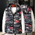 300 kg vest nam mùa thu và mùa đông xuống cotton tăng kích cỡ áo khoác phiên bản Hàn Quốc của phần thủy triều thêm vest béo lớn áo ba lỗ tập gym nam Áo vest cotton