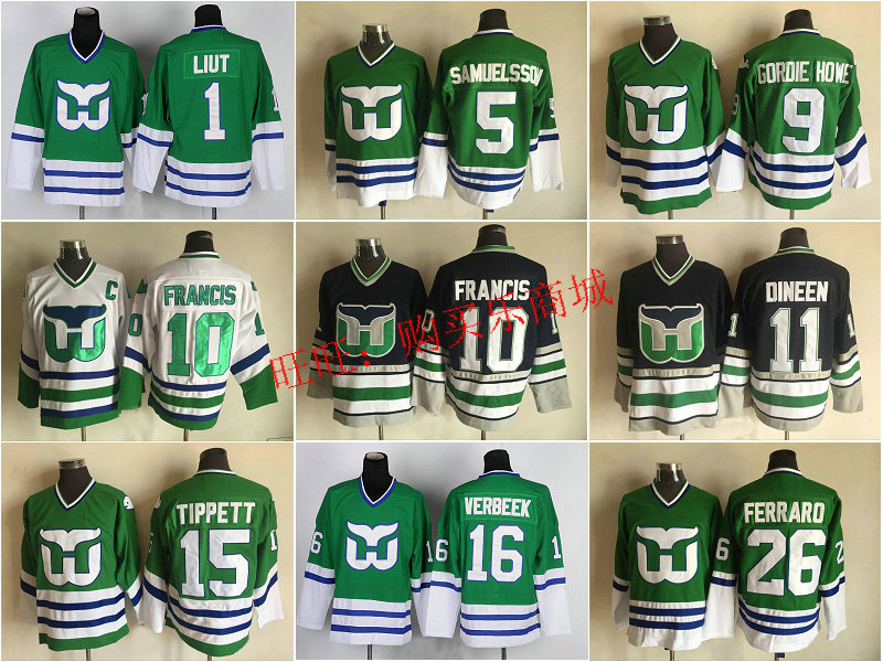 Hartford Whalers Liut Howe Dineen Verbeek Jersey Whalers Hockey Jersey