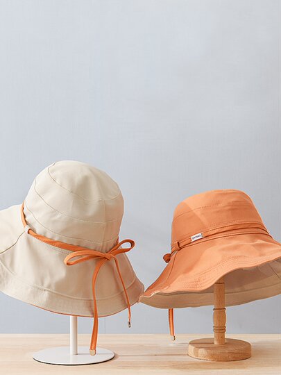 Fisherman hat women's early spring and summer double-sided sun protection hat with sun protection and UV protection large brim face-covering four-season sun hat