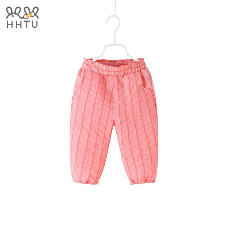 sọc quần mùa hè bé mỏng quần máy lạnh HHTU trẻ em chống muỗi quần quần âu không khí có dầm của trẻ em.