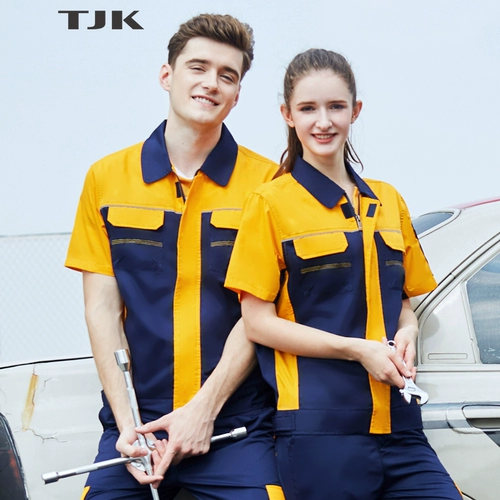 Летний светоотражающий износостойкий комбинезон, делается под заказ, короткий рукав, с печатью вашего логотипа