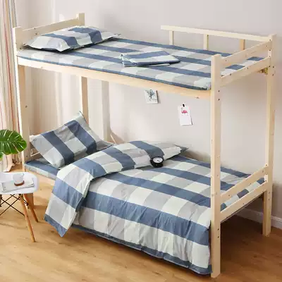 Dormitory bed three-piece cotton sheets quilt cover students single 1 2m bed bedding set bedding