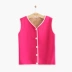 Bé trai vest vest cashmere cộng với nhung dày trẻ em lót trẻ em mùa thu và mùa đông Cô gái ấm áp vest bên trong áo khoác cho bé Áo ghi lê