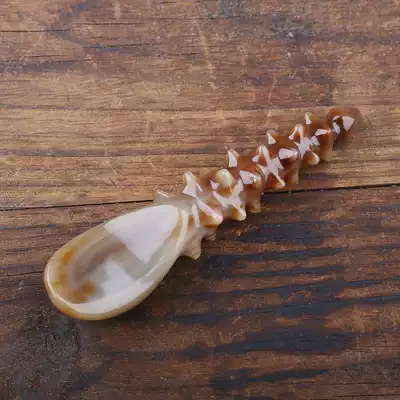 Snow Manatee horn Natural white yak horn sea cucumber nail nail eye scraping small spoon Meridian massage acupressure stick comb