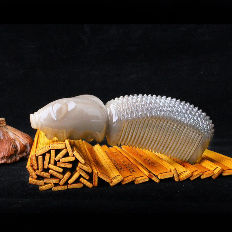 Snow Sea Cow Horn Natural White Buffalo Horn Anti-static Comb High-end Custom Piglet Diamond Handle Comb