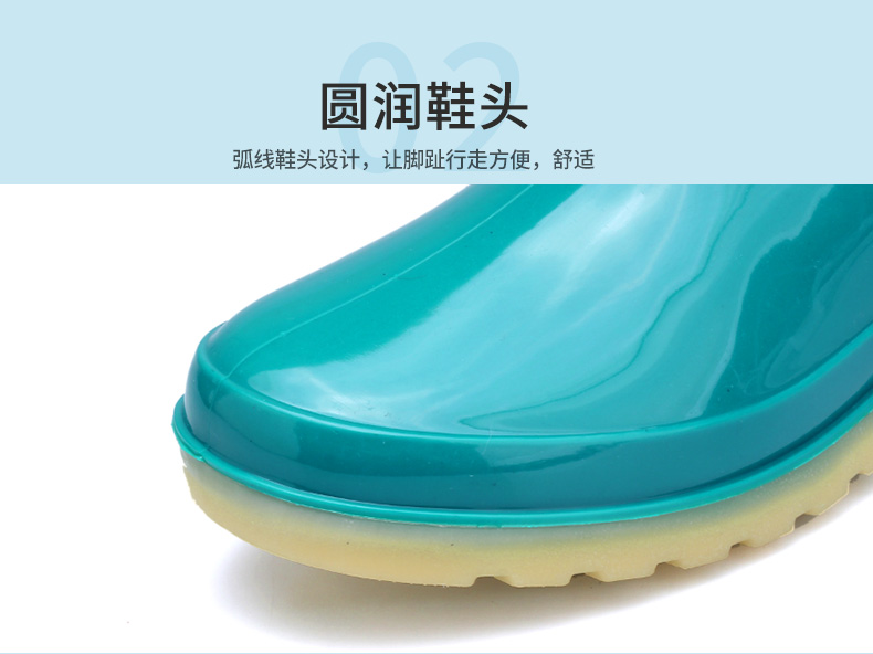 3515 giày nam mưa mạnh mẽ dành cho nữ thời trang dành cho người lớn đi mưa ủng nước người lớn giày không thấm nước nữ trượt trong ống cao su giày bảo hộ siêu nhẹ chống nước