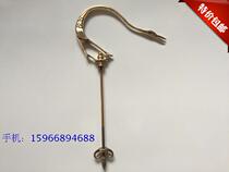 Boutique handmade crane white copper adhesive hook (Thrush lark cage lark bamboo white brass bird cage hook bamboo)