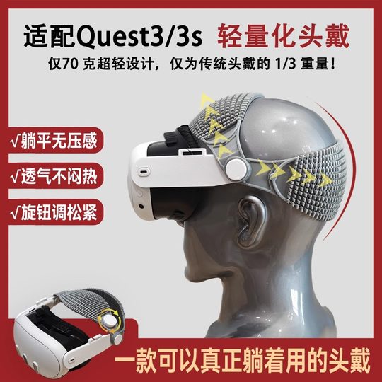 Quest3 head-mounted and reclining Quest3S/2 accessories