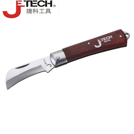 Jieke straight blade wood handle electrician knife EK-8A arc blade wood handle electrician knife EK-8B