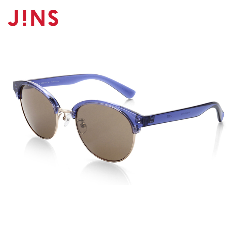 JINS eye-catching sunglasses TR90 lightweight frame half-frame toad mirror anti-UVLRF17S808