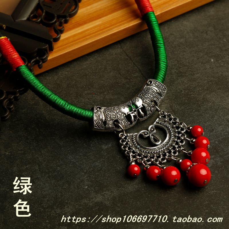 Batch publishing art Necklace name Nation Wind Rawls Necklace Necklace Necklace Necklace Necklace of cloth Art Item Circle Butouhair Hair Dressing Accessories Accessories