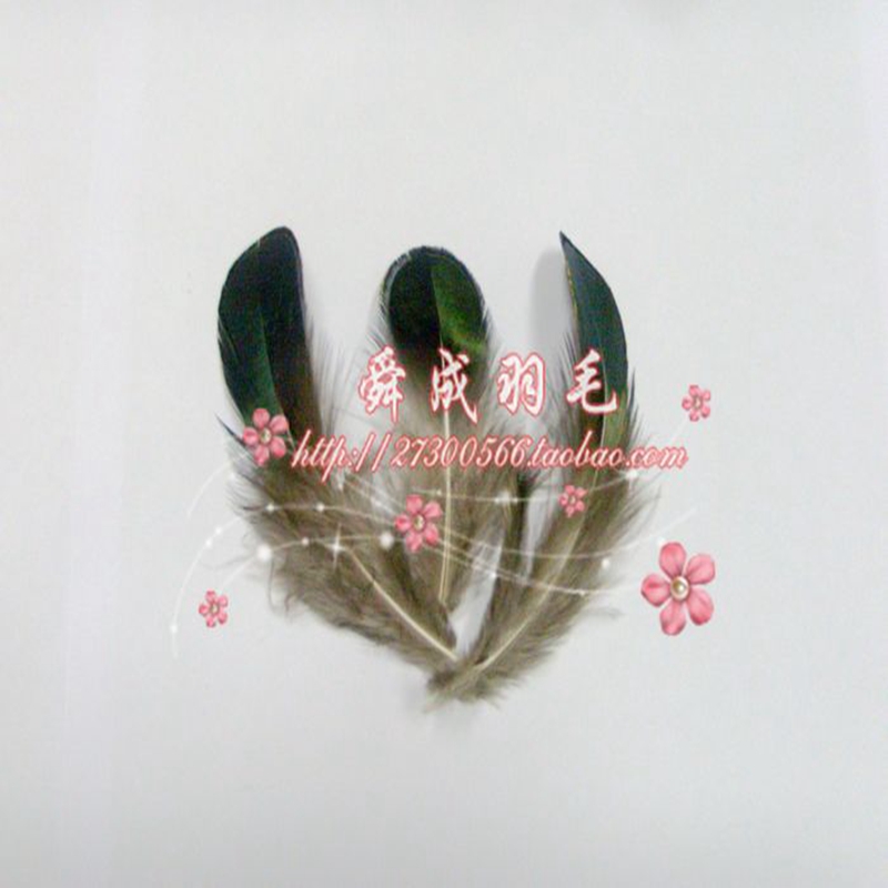 Clear Cabin No Retreat to Decorative Feather Squared round Head Green sheet Pure Natural Bronze Chicken Wool Diy Hand Feather Patches