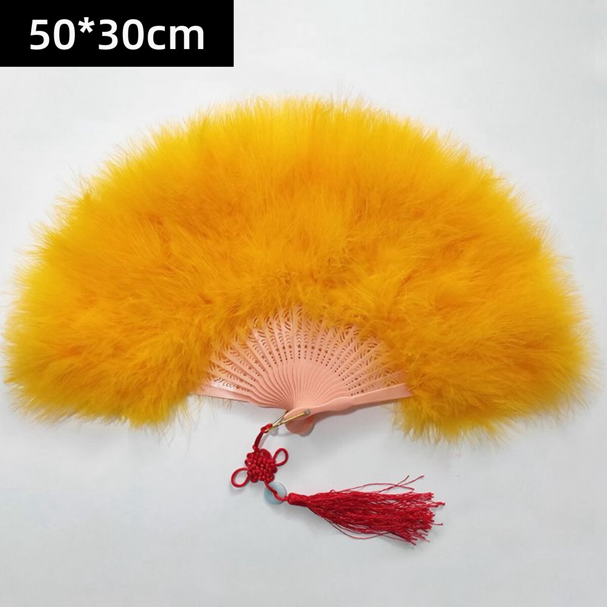Gross Fur Fan Mesh Red Shake Sound Square Dance Feather Fan Fairy Qi Gufeng Women's Night Shanghai Qipao Walk Show Dance Folding Fan-Taobao