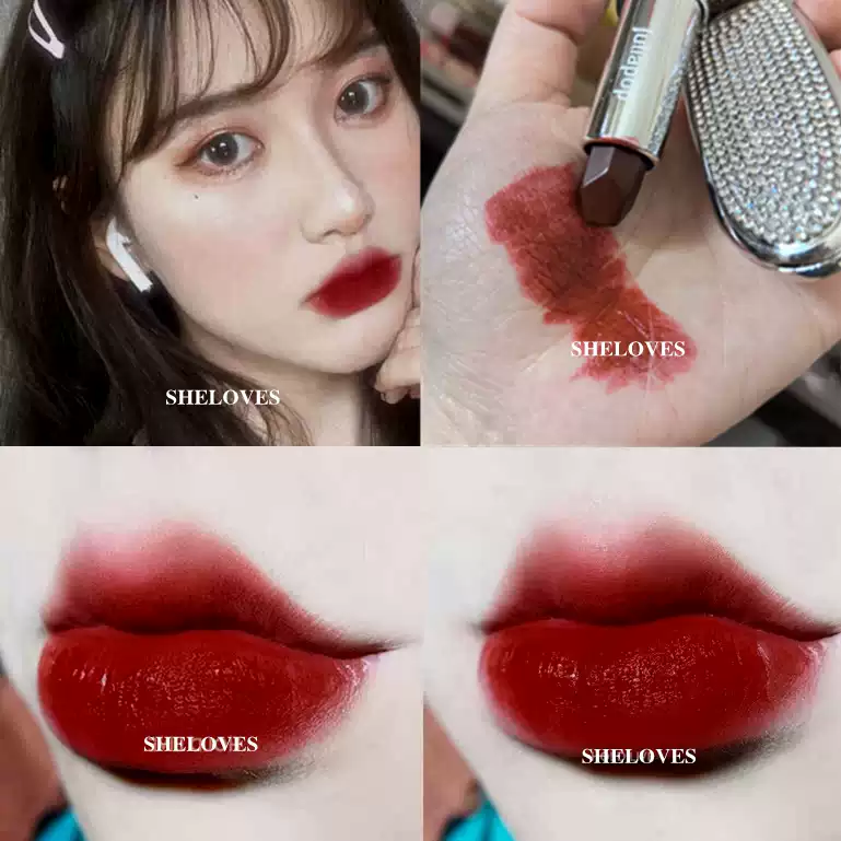 MYG柔潤啞光口紅巧克力色紅棕色土色系咖啡色口紅