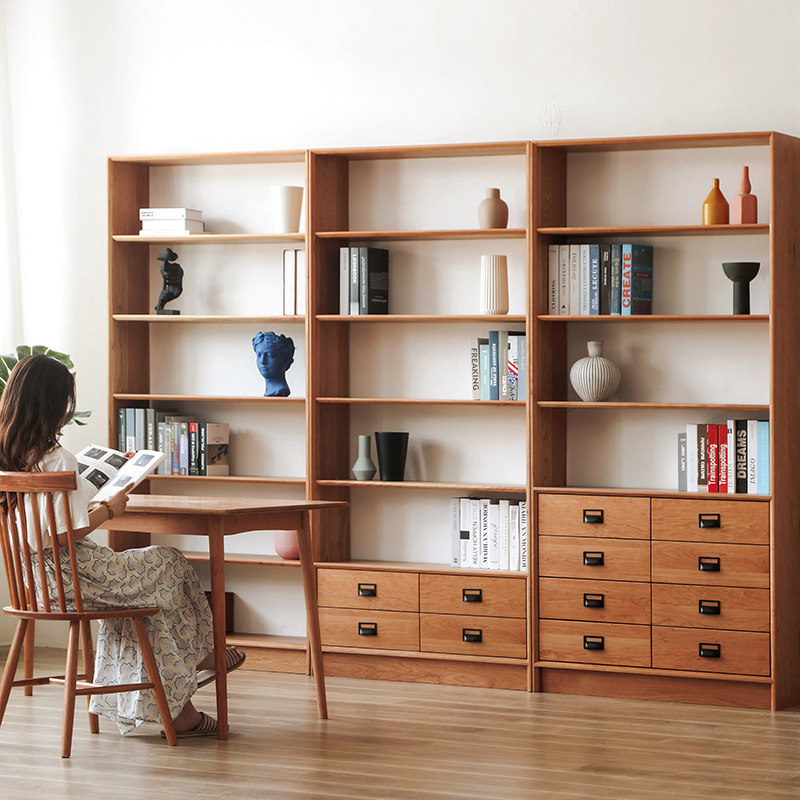 The Cherry Wood Studio Cherry Wood Studio Combined with Nordic custom Japanese bookshelves