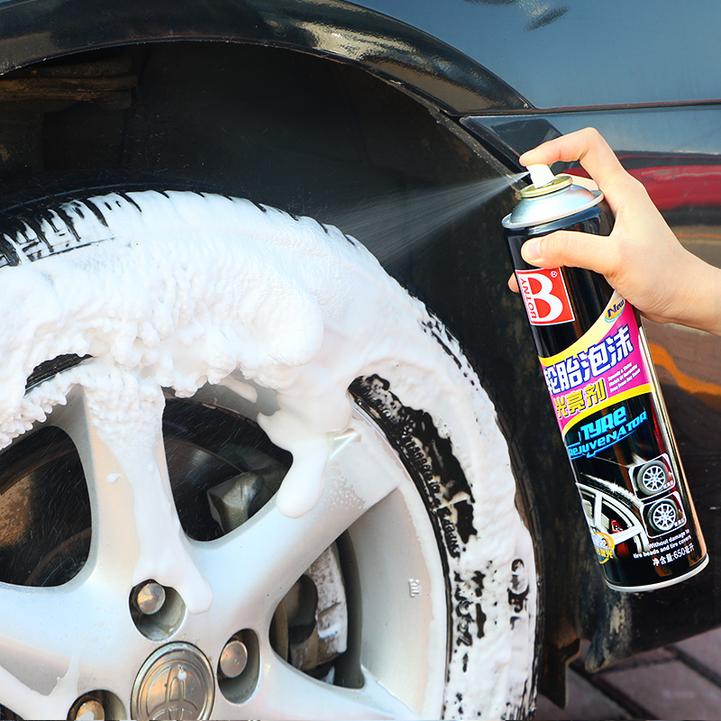 Botny tire foam brightener Car tire wax glaze treasure maintenance oil Glazing liquid foam cleaning Cleaning