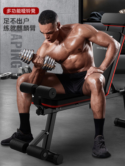 Dumbbell Bench Foldable Home Sit-Up Machine Fitness Equipment Bird Chair Professional Multi-Functional Training Board Bench Press Bench