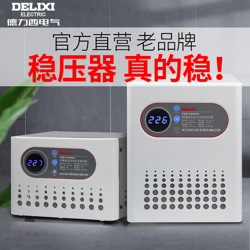 Delixi 電気電圧安定器 220V 全自動 家庭用高出力AC電源電圧安定器