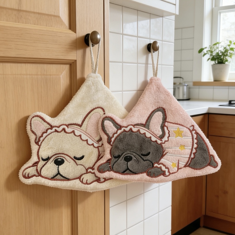 Cute French Bulldog Hand Towel Hook