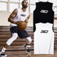 Basketball sports vest men's loose large size fat man vest fitness clothes running training pure cotton sleeveless T-shirt