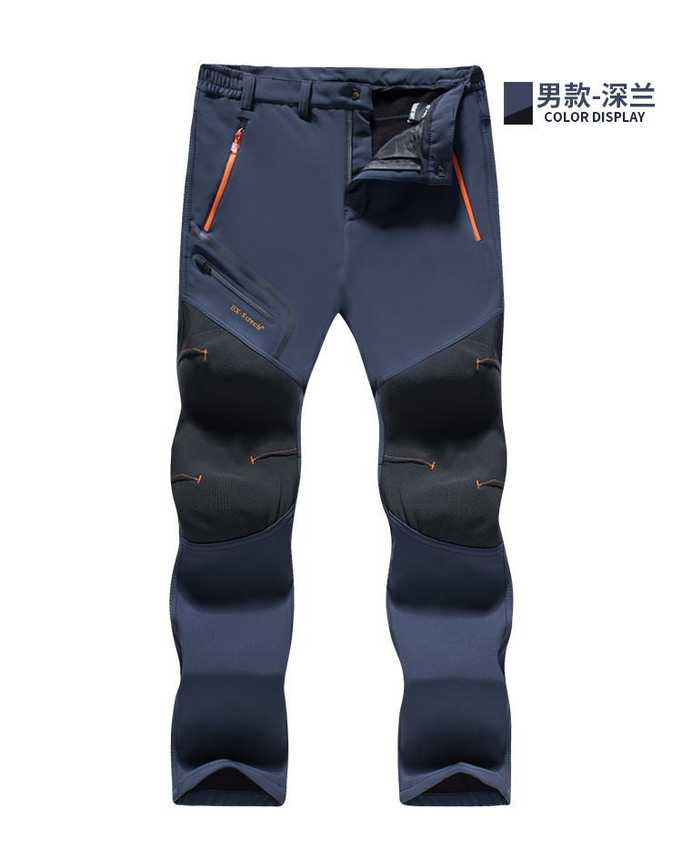 Winter men and women plus velvet plus velvet assault pants warm breathable hiking pants outdoor large size sports windproof waterproof pants