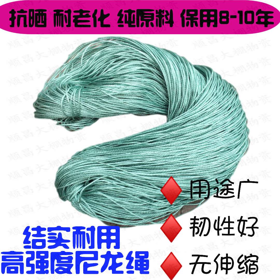 Upscale greenhouse with plastic rope Vegetable Hanging Seedling Rope Beating Grass Curtain Nylon Rope Melon fruit hanging Reed Plate Thread Rope Fishing-Taobao