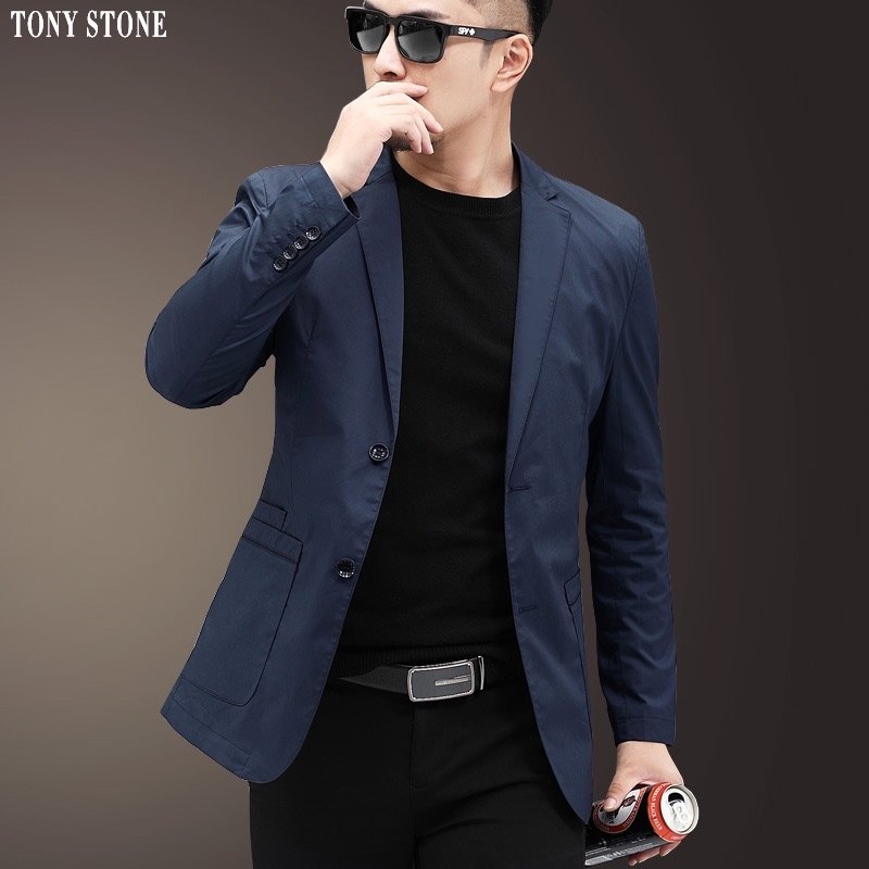 Handsome casual suit men's top single spring Korean version of the new trend British style blazer slim-fit section