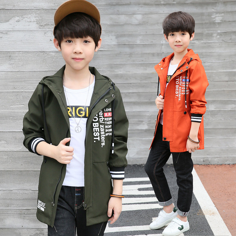 Boys coat 2021 new children's autumn handsome spring and autumn windwear boy coat in the big boy's Englishment tide