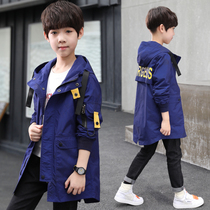 Boys foreign windbreaker coat spring 2021 new childrens clothing mid-length boys coat spring and autumn Korean style trendy clothing
