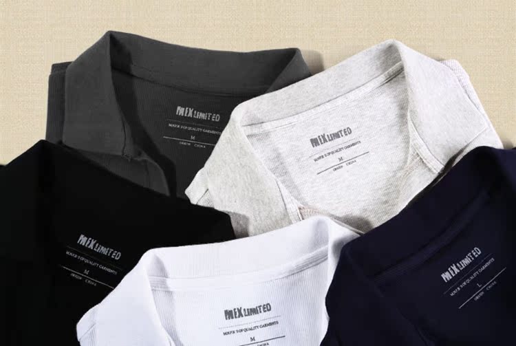 Mùa hè mới phong cách Cotton đứng cổ áo sơ mi polo nam Màu rắn lọt khe vạt áo ngắn tay Paul PL005 áo polo có cổ