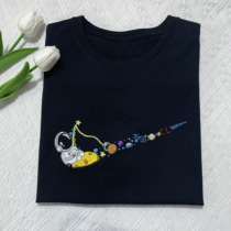 nike embroidery handmade diy material bag 0 base self-embroidered clothes for boyfriend gift lovers t-shirt short sleeve Nike