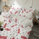 Nordic ins lá chuối gia đình trải giường tươi bốn đơn giản ký túc xá sinh viên nhỏ ba mảnh vải chăn 4 - Bộ đồ giường bốn mảnh