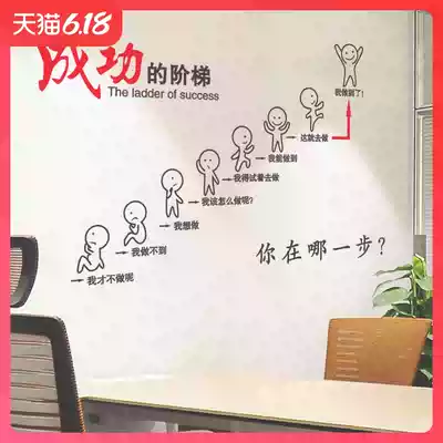 Qiwei layout self-discipline office class culture wall stickers classroom elementary school students famous quotes