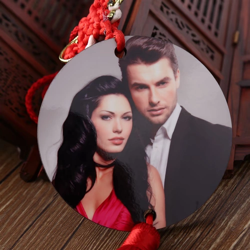 Творческая тепловая передача пустой кулон круглый подвеска персонализированные индивидуальные украшения китайского узла однопользованная печатная диаграмма