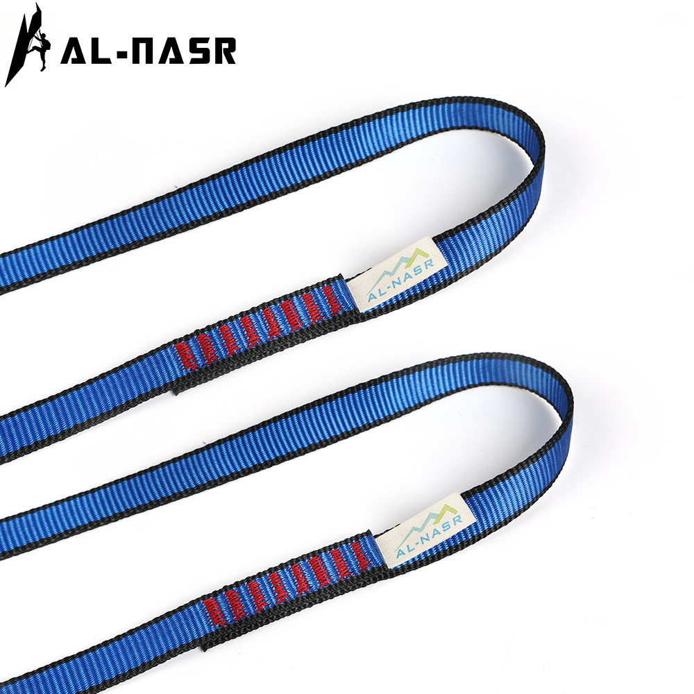 Alnas nylon flat belt outdoor climbing climbing equipment safety flat belt rope high strength wear-resistant climbing ring